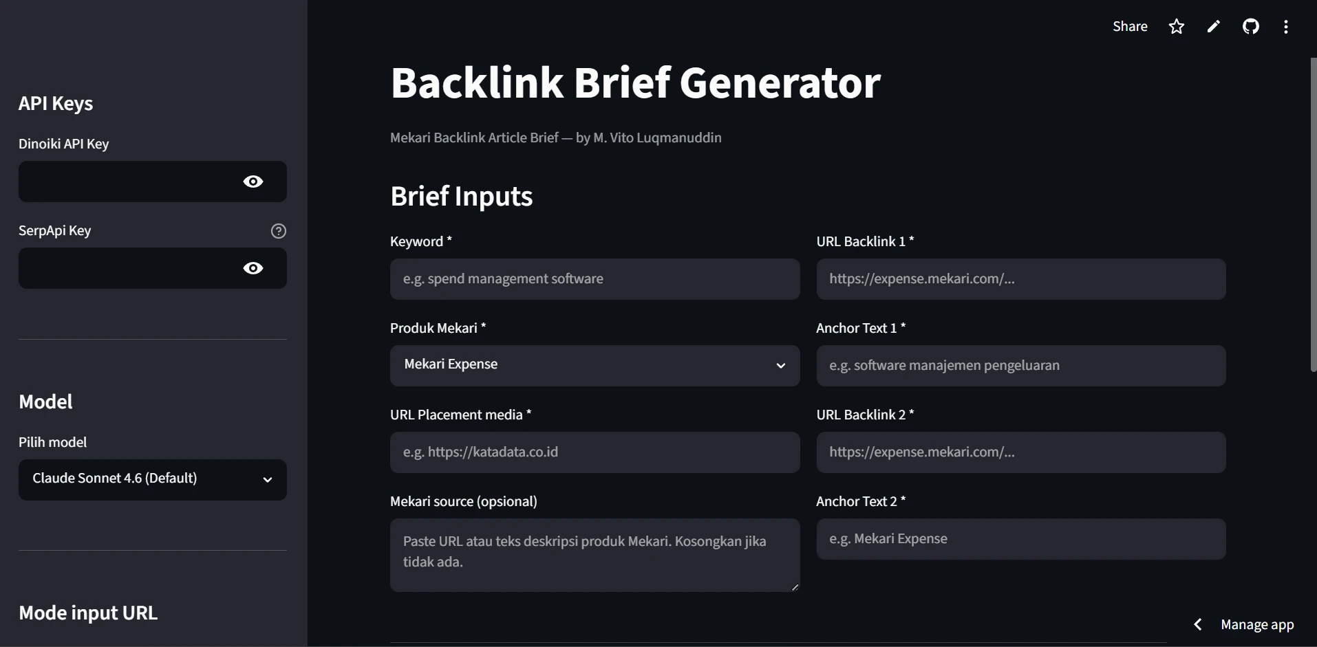 AI Brief Generator screenshot 1