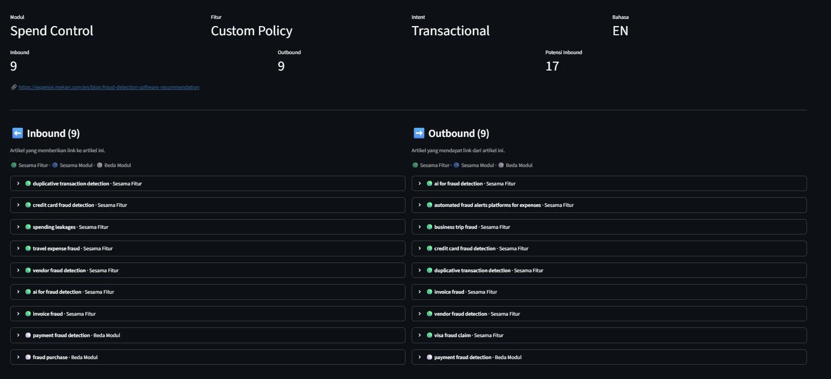 Cluster Link Analyzer screenshot 4